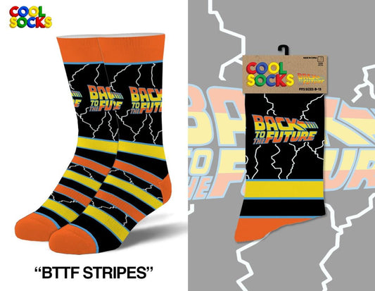 Back to the Future "Stripes" Men's Crew Folded Socks (Size 8-12) - MEGA POP COMICS