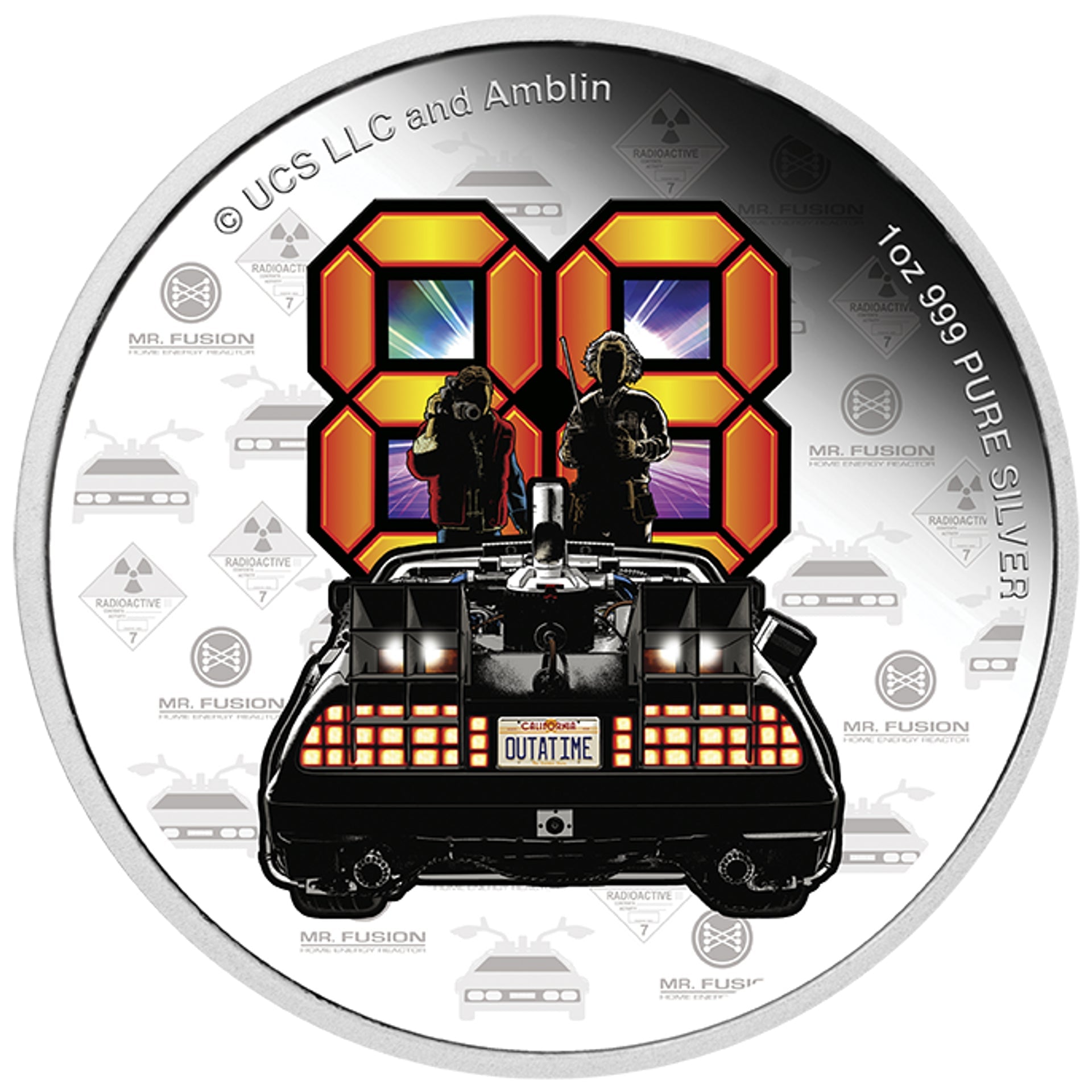 Back to the Future 40th Anniversary 2025 Limited Edition 1oz Silver Proof Coin - MEGA POP COMICS