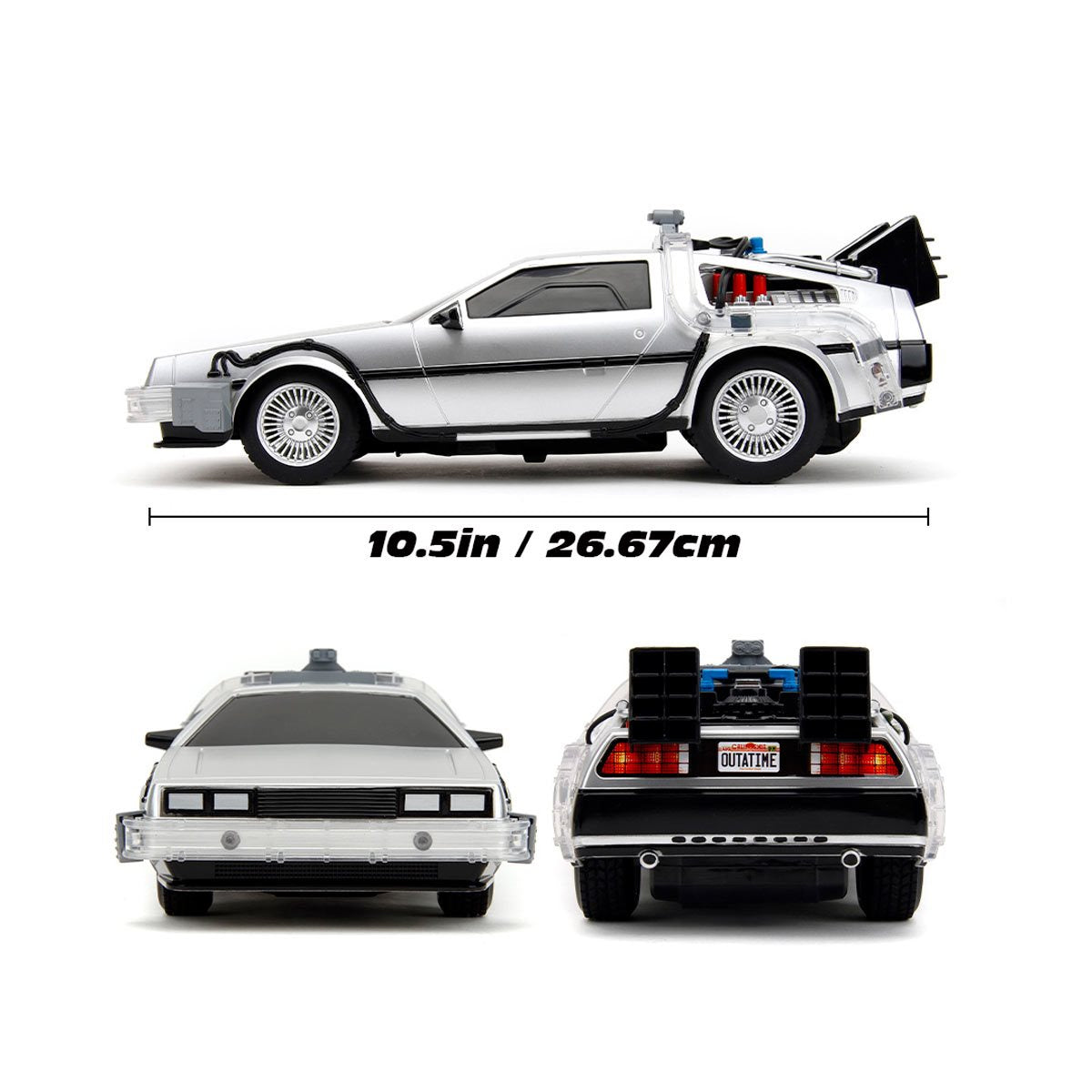 Back to the Future Remote Control 1:16 scale DeLorean Time Machine - MEGA POP COMICS