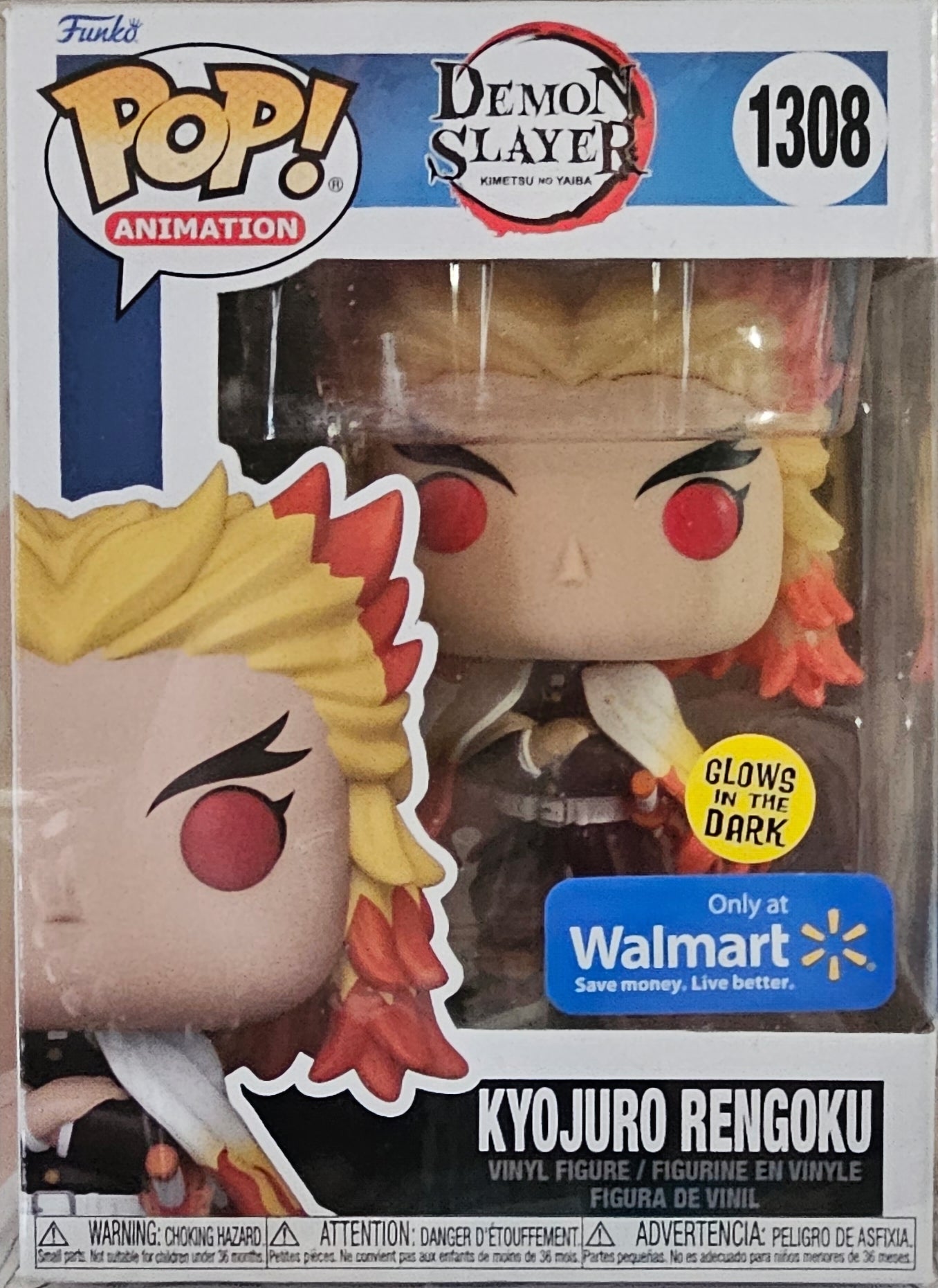 Funko Pop Demon Slayer Kyorjuro Rengoku 1308 Walmart Exclusive w/Protector - MEGA POP COMICS