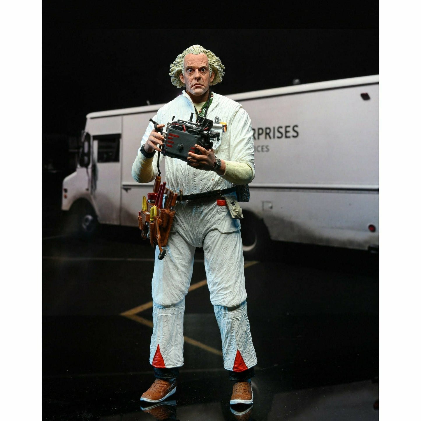 NECA Back to the Future 7" Scale Action Figure - Ultimate Doc Brown (1985 "Hazmat Suit") - MEGA POP COMICS