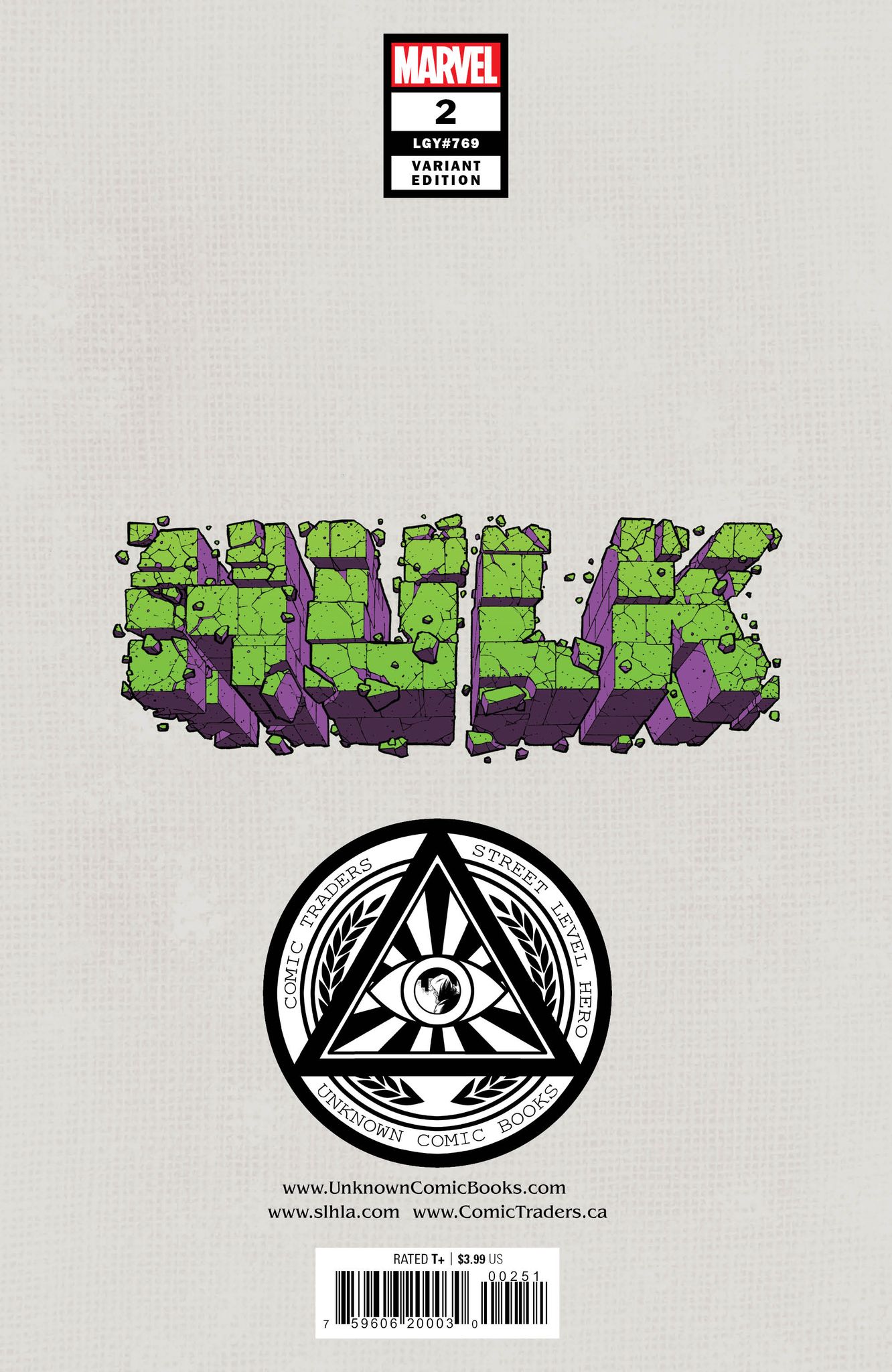 Hulk #2 Unknown Comics Stephen Segovia Exclusive Var (12/15/2021) - MEGA POP COMICS