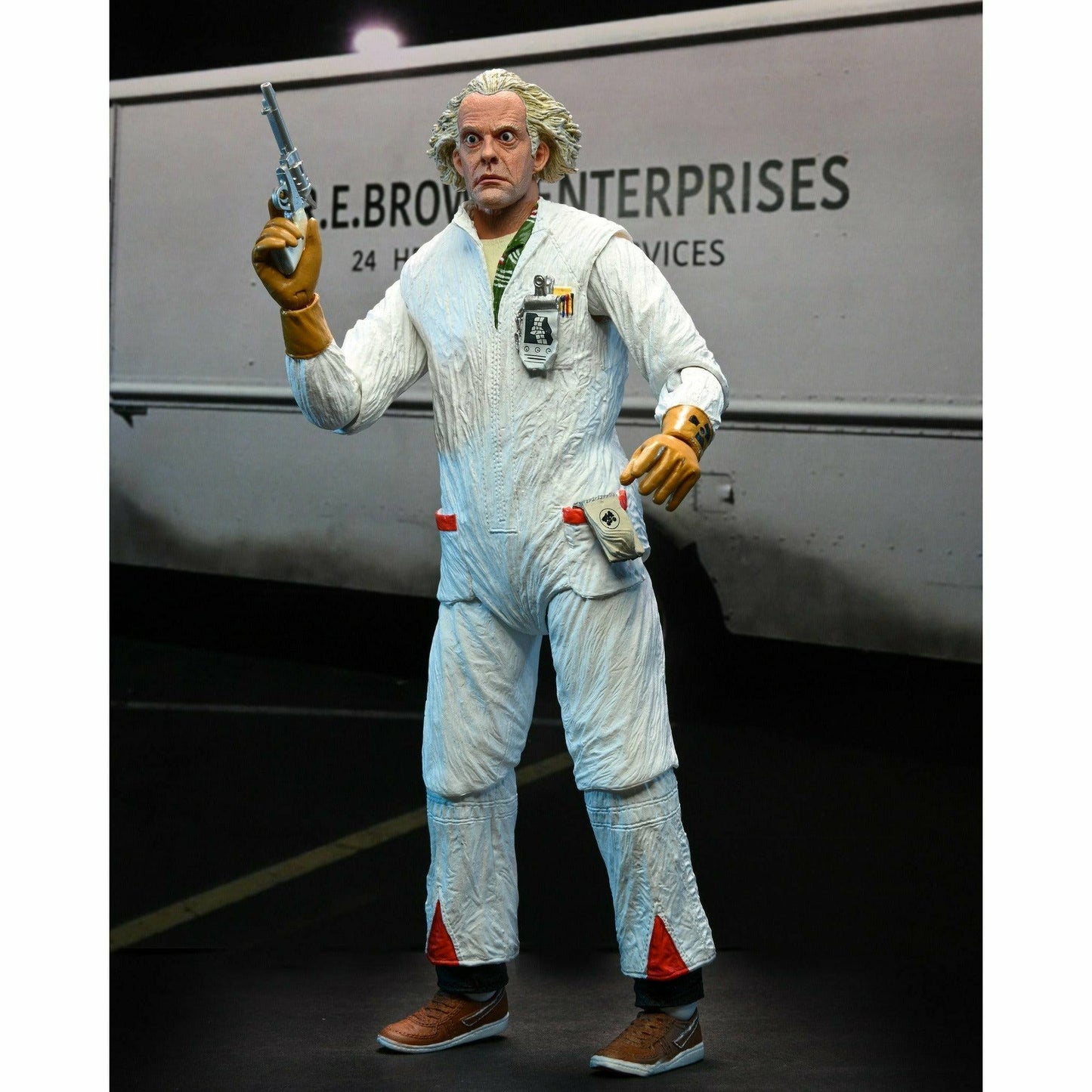 NECA Back to the Future 7" Scale Action Figure - Ultimate Doc Brown (1985 "Hazmat Suit") - MEGA POP COMICS