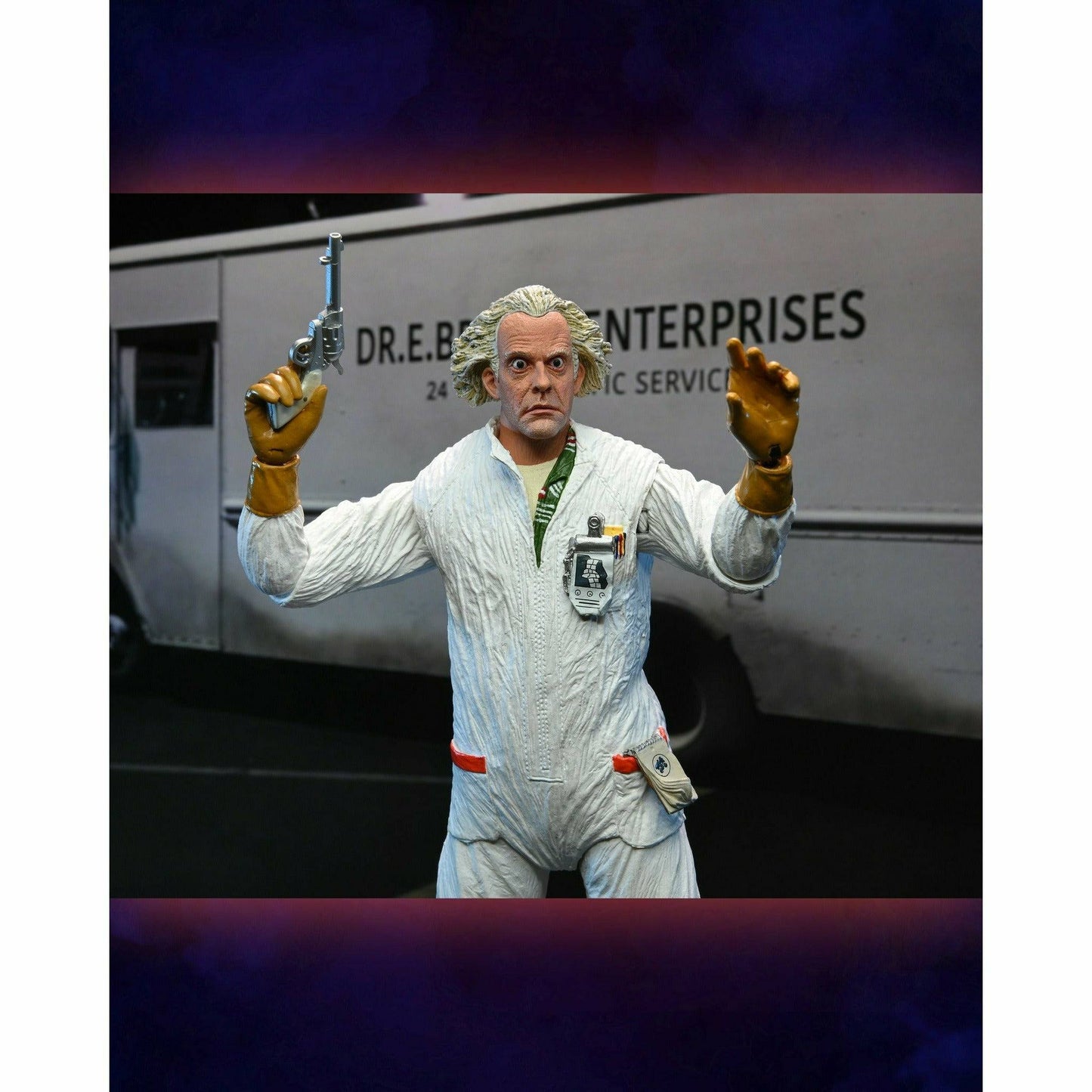 NECA Back to the Future 7" Scale Action Figure - Ultimate Doc Brown (1985 "Hazmat Suit") - MEGA POP COMICS