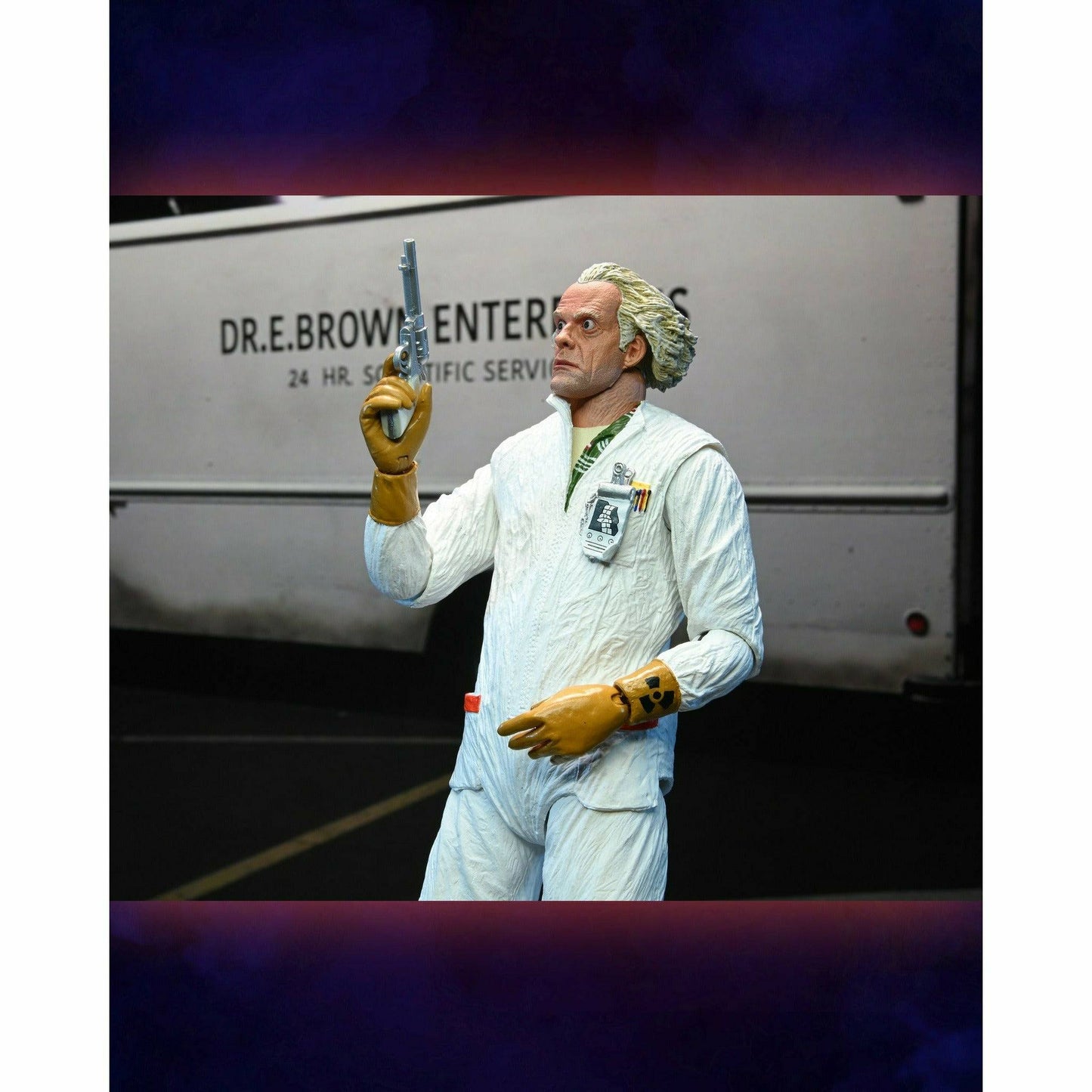 NECA Back to the Future 7" Scale Action Figure - Ultimate Doc Brown (1985 "Hazmat Suit") - MEGA POP COMICS