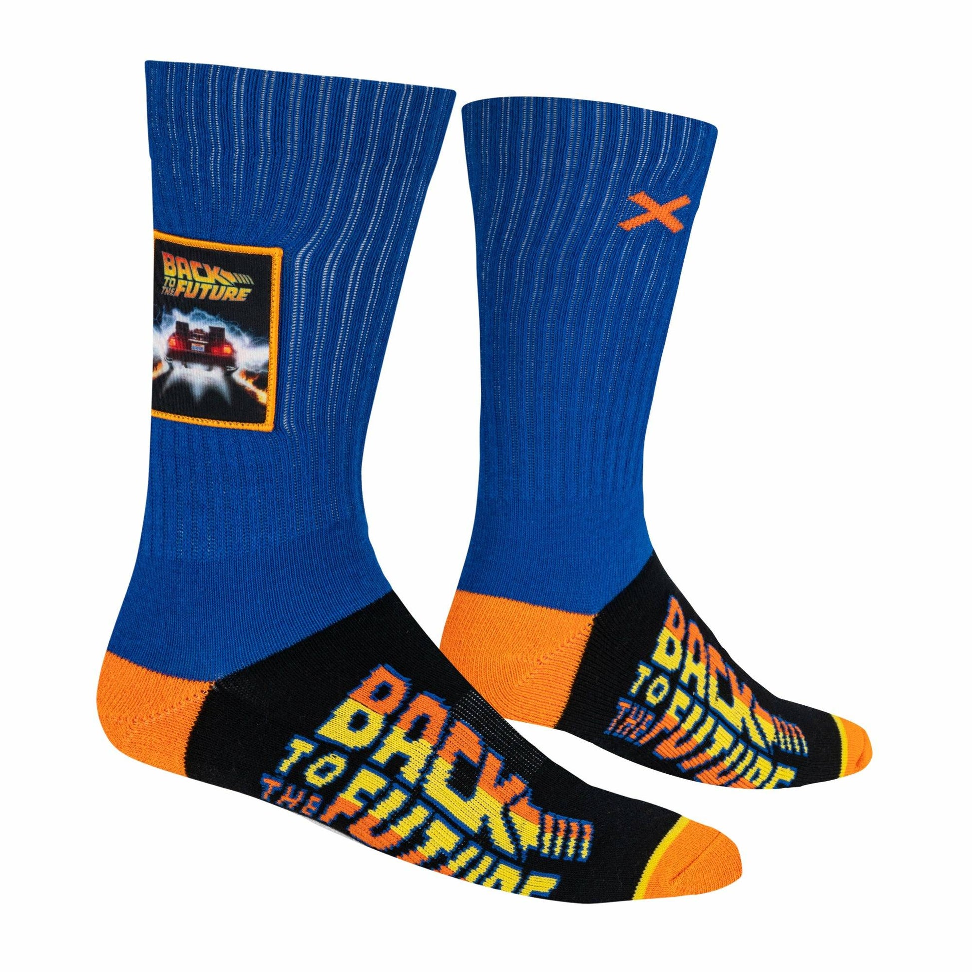 Back to the Future "Patch" Men's Crew Sideways Socks (Size 8-12) - MEGA POP COMICS