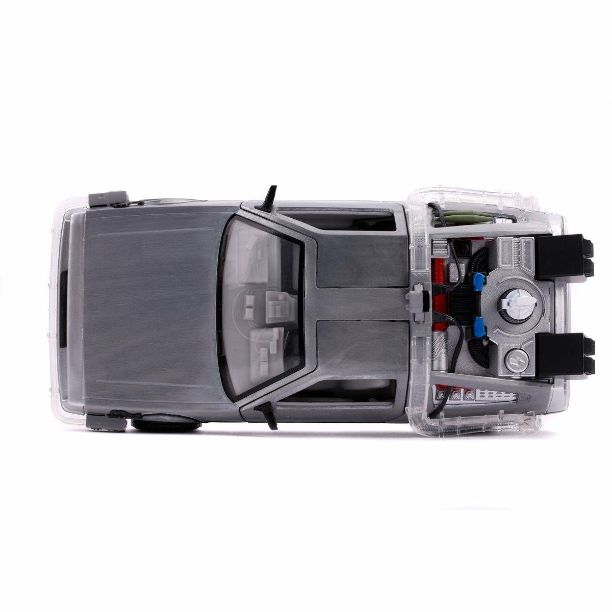 Back to the Future Part II die-cast 1:24 scale "Hollywood Rides" light-up DeLorean Time Machine - MEGA POP COMICS