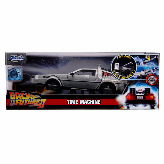 Back to the Future Part II die-cast 1:24 scale "Hollywood Rides" light-up DeLorean Time Machine - MEGA POP COMICS