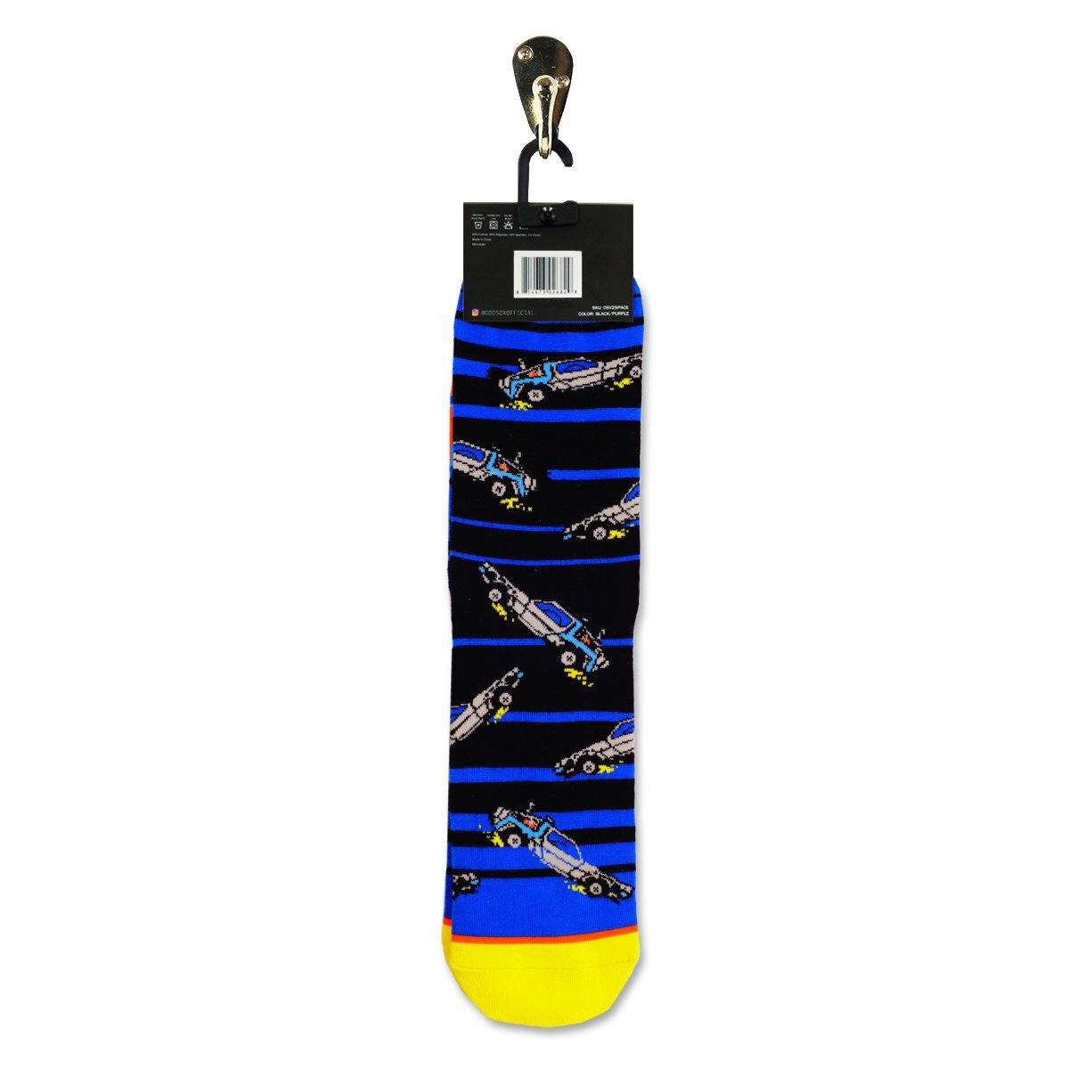 Back to the Future "88 MPH" Men's Crew Straight Down Knit Mix-Match Socks (Size 6-13) - MEGA POP COMICS