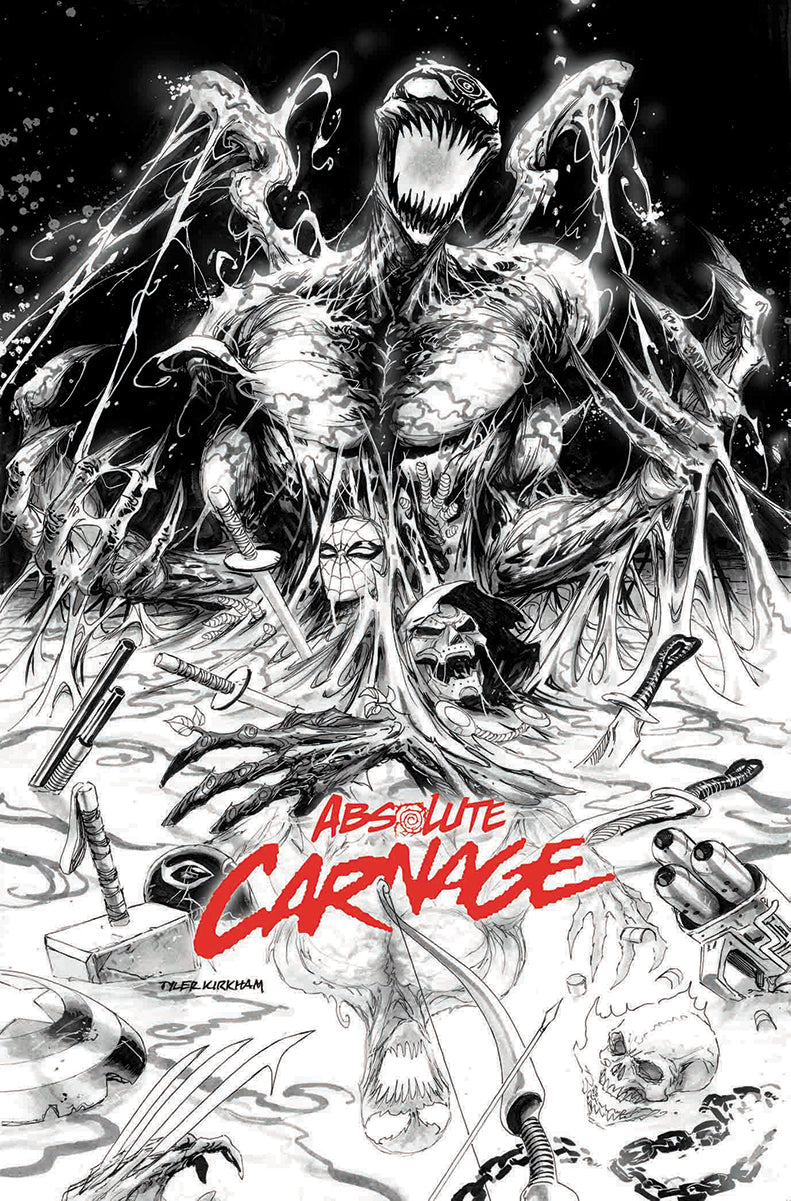 ABSOLUTE CARNAGE #1 (OF 4) TYLER KIRKHAM EXCLUSIVE B&W (08/28/2019) - MEGA POP COMICS