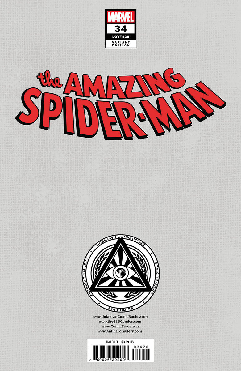 Amazing Spider-Man #34 Unknown Comics Leirix Exclusive Virgin Var (09/20/2023) - MEGA POP COMICS