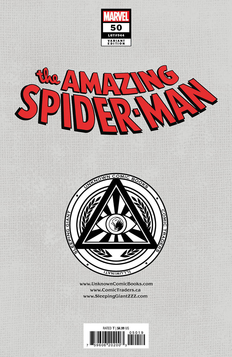 Amazing Spider-Man #50 Unknown Comics Nathan Szerdy Exclusive Var (05/22/2024) - MEGA POP COMICS