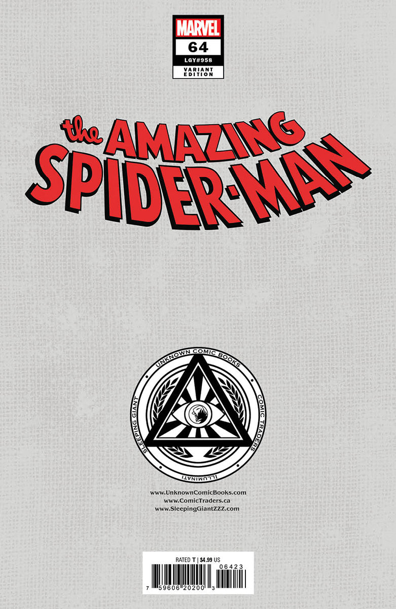Amazing Spider-Man #64 Unknown Comics Kaare Andrews Connecting Cover Exclusive Virgin Var (12/25/2024) - MEGA POP COMICS