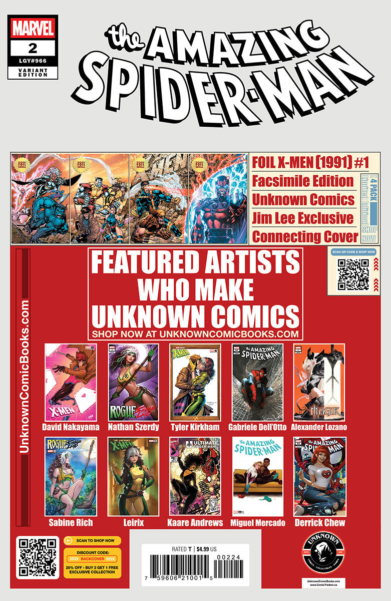 Amazing Spider-Man #2 Unknown Comics David Nakayama Virgin Exclusive Var (04/23/2025) - MEGA POP COMICS