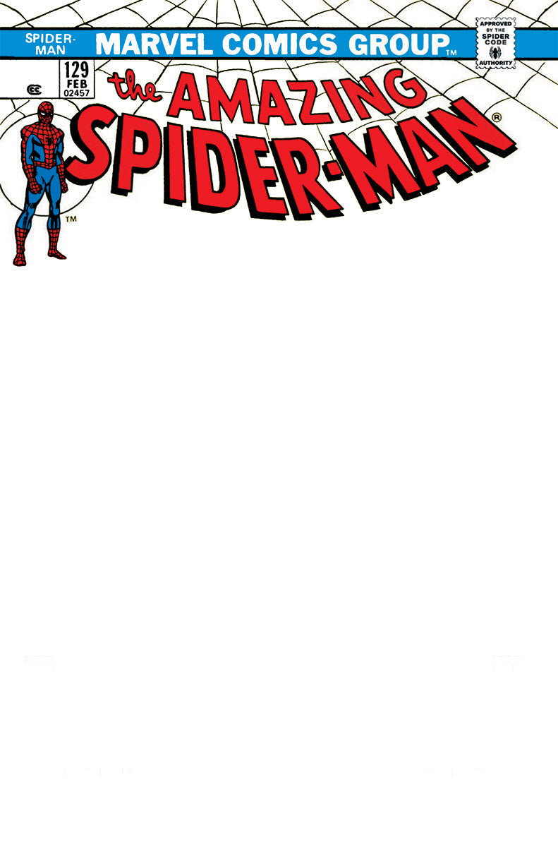 AMAZING SPIDER-MAN 129 UNKNOWN COMICS FACSIMILE EDITION EXCLUSIVE BLANK VAR (02/22/2023) - MEGA POP COMICS