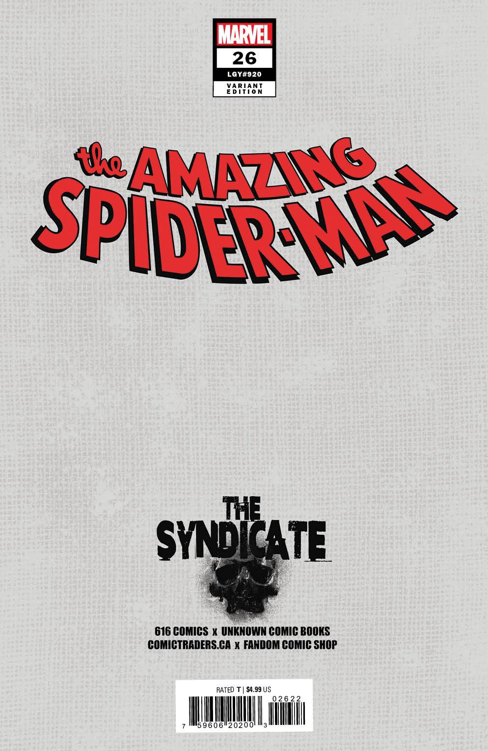Amazing Spider-Man #26 Lobos (616) Exclusive Var (06/14/2023) - MEGA POP COMICS