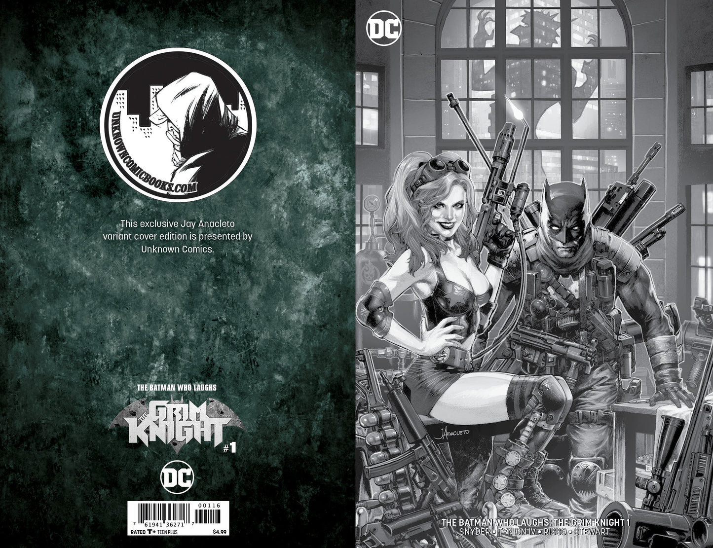 Batman Who Laughs The Grim Knight #1 Unknown Comic Books Jay Anacleto Exclusive Black And White 3/13/2019 - MEGA POP COMICS