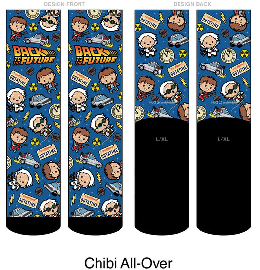 Back to the Future "Chibi All-Over" Unisex Socks - MEGA POP COMICS