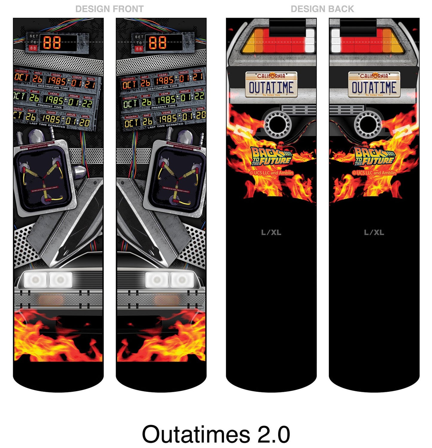 Back to the Future "Outatime 2.0" Unisex Socks - MEGA POP COMICS
