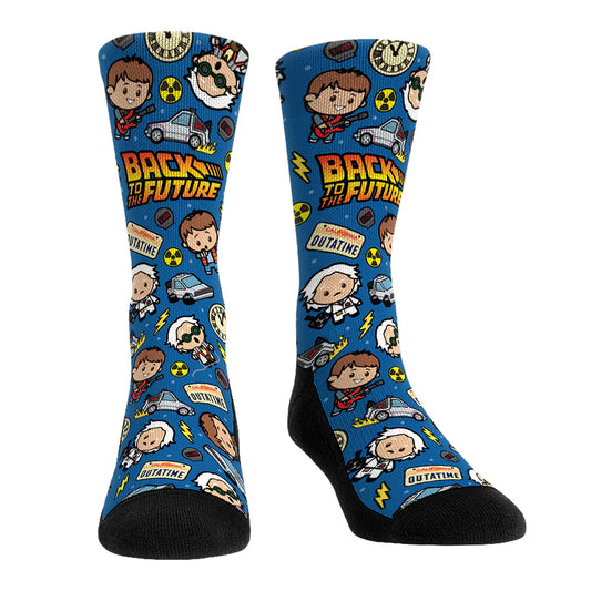 Back to the Future "Chibi All-Over" Unisex Socks - MEGA POP COMICS