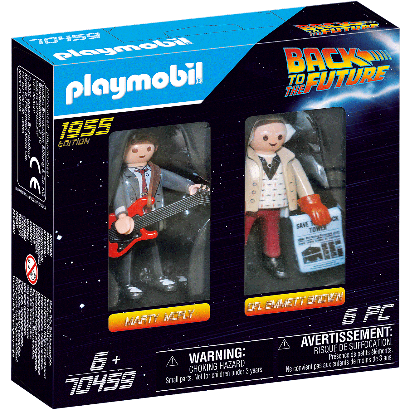 Back to the Future Playmobil Marty McFly & Dr. Emmett Brown "1955 Edition" 6-piece vinyl figures 2-pack - MEGA POP COMICS