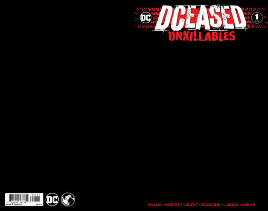 Dceased Unkillables #1 (Of 3) Unknown Comics Black Blank Exclusive Var (02/19/2020) - MEGA POP COMICS