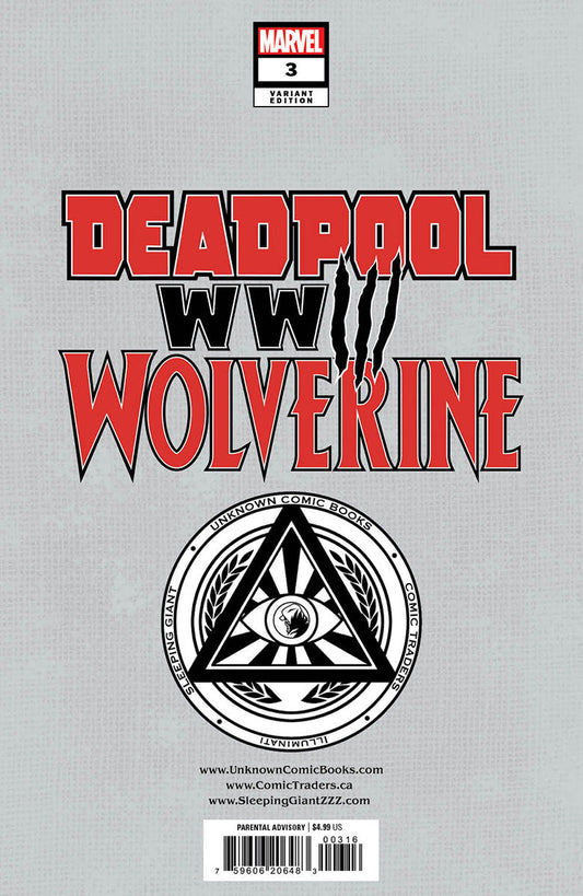 Deadpool & Wolverine: Wwiii #3 Unknown Comics Tyler Kirkham Exclusive Var (07/24/2024) - MEGA POP COMICS