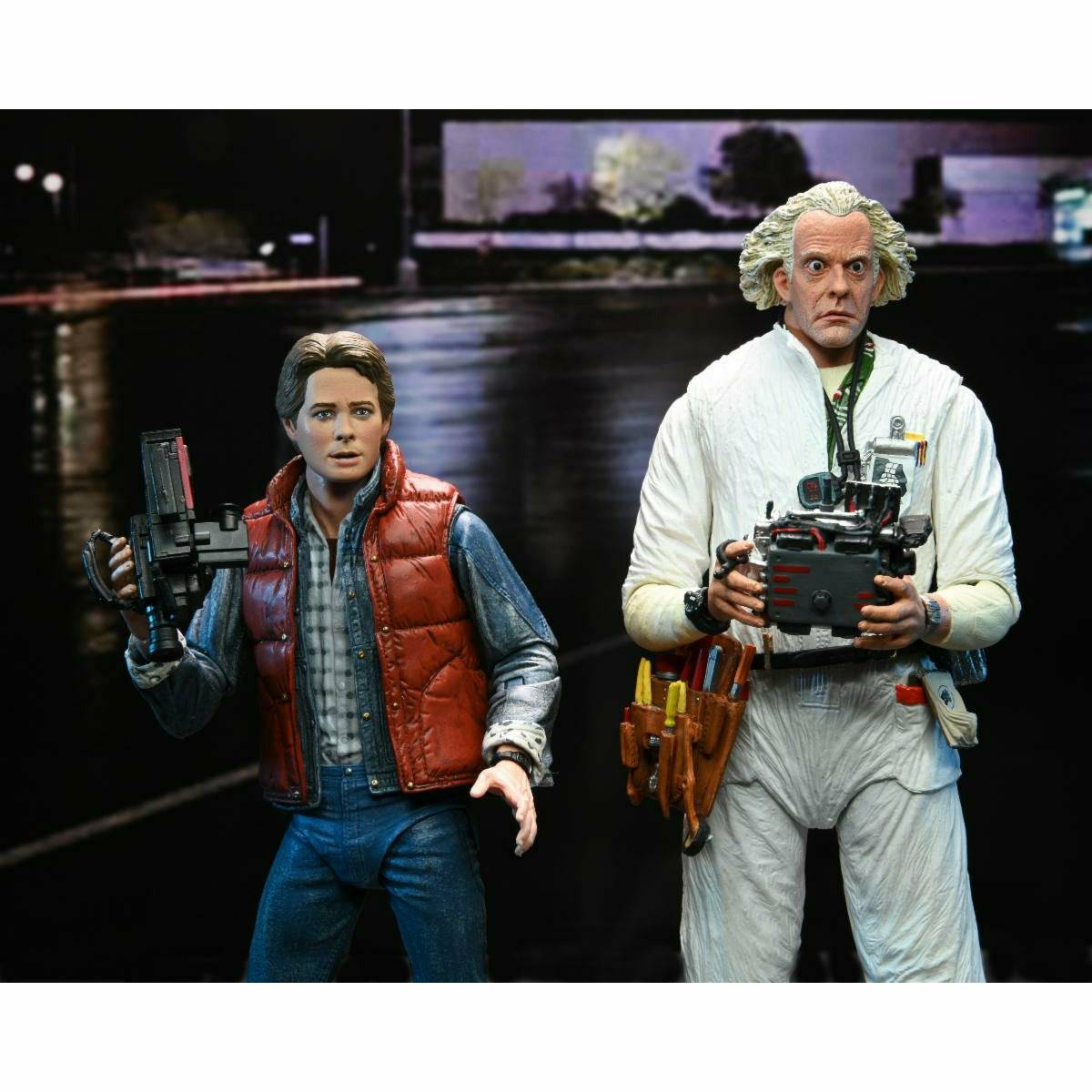 NECA Back to the Future 7" Scale Action Figure - Ultimate Doc Brown (1985 "Hazmat Suit") - MEGA POP COMICS
