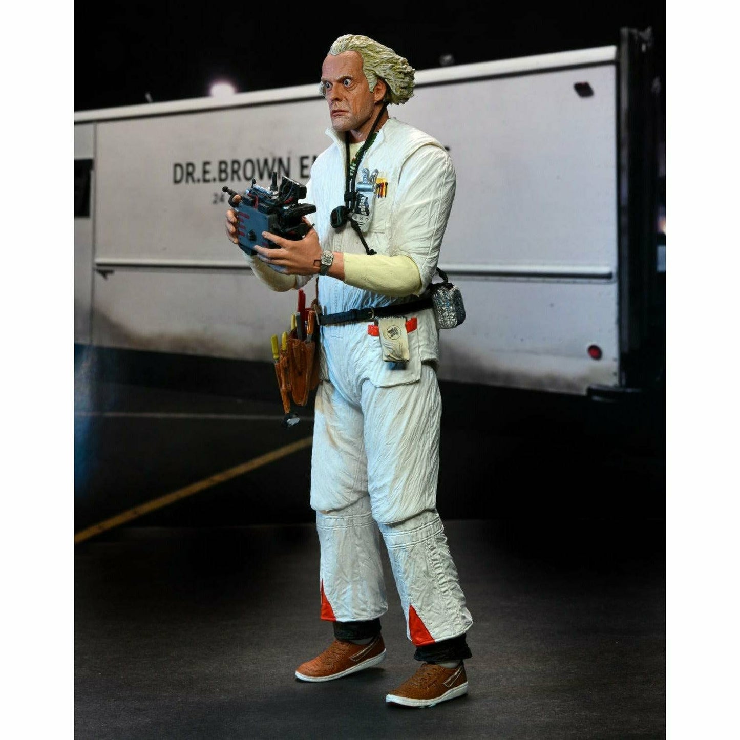 NECA Back to the Future 7" Scale Action Figure - Ultimate Doc Brown (1985 "Hazmat Suit") - MEGA POP COMICS