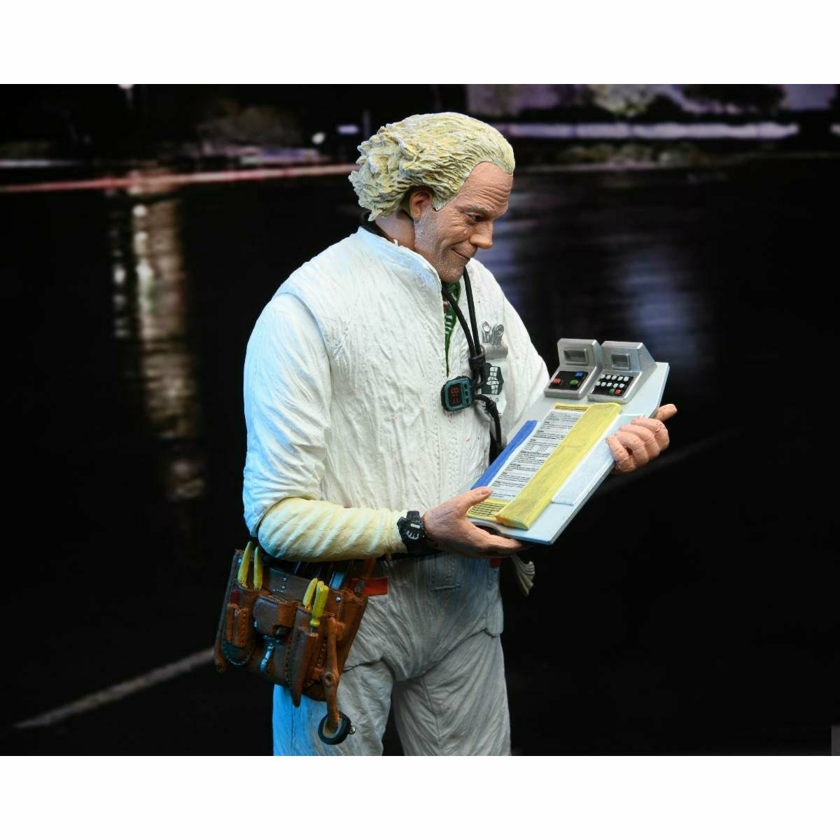 NECA Back to the Future 7" Scale Action Figure - Ultimate Doc Brown (1985 "Hazmat Suit") - MEGA POP COMICS