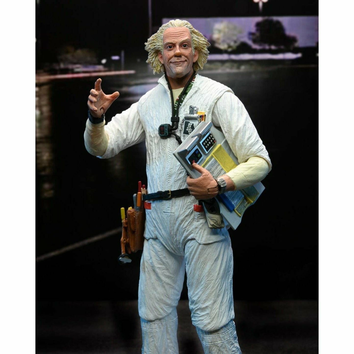 NECA Back to the Future 7" Scale Action Figure - Ultimate Doc Brown (1985 "Hazmat Suit") - MEGA POP COMICS