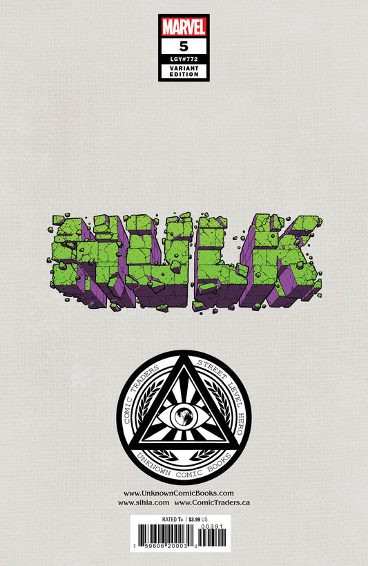 HULK 5 UNKNOWN COMICS MIGUEL MERCADO EXCLUSIVE VOGUE VAR (03/30/2022) - MEGA POP COMICS