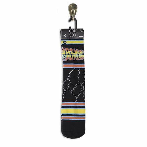 Back to the Future "Lightning" Men's Crew Straight Down Knit Socks (Size 8-12) - MEGA POP COMICS