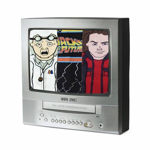 Back to the Future "Lightning" Men's Crew Straight Down Knit Socks (Size 8-12) - MEGA POP COMICS