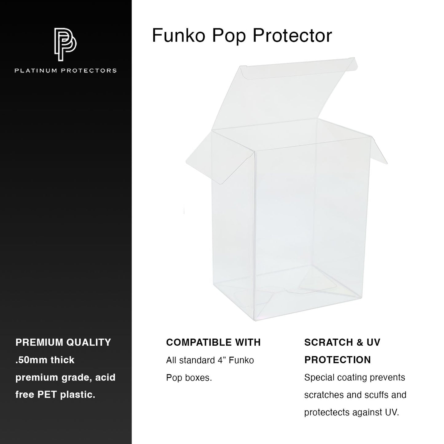 Platinum Protectors for Funko Pop! 4-Inch (.50mm scratch/UV resistant) - MEGA POP COMICS