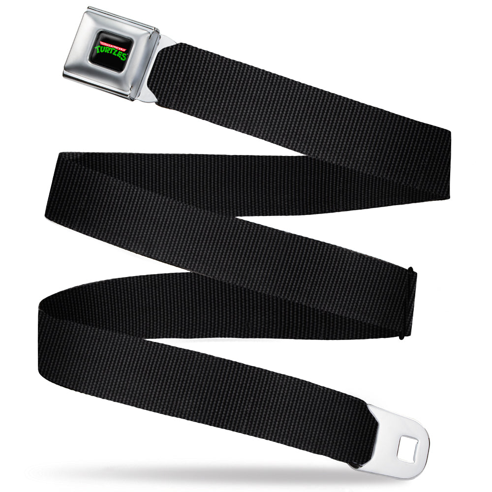 Classic TMNT Logo Full Color Seatbelt Belt - Black Webbing - MEGA POP COMICS
