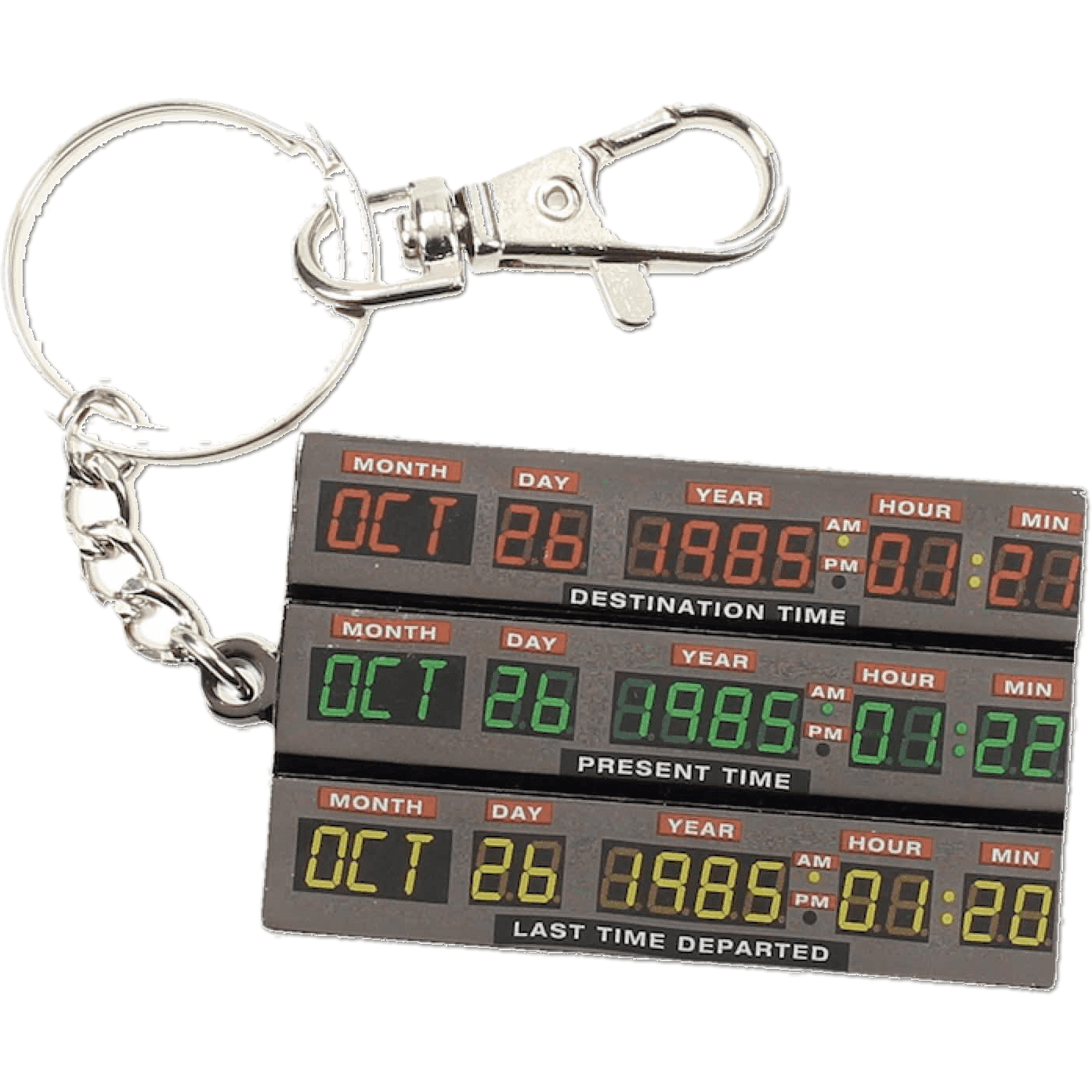 Back to the Future Time Circuits Metal Key Ring - MEGA POP COMICS