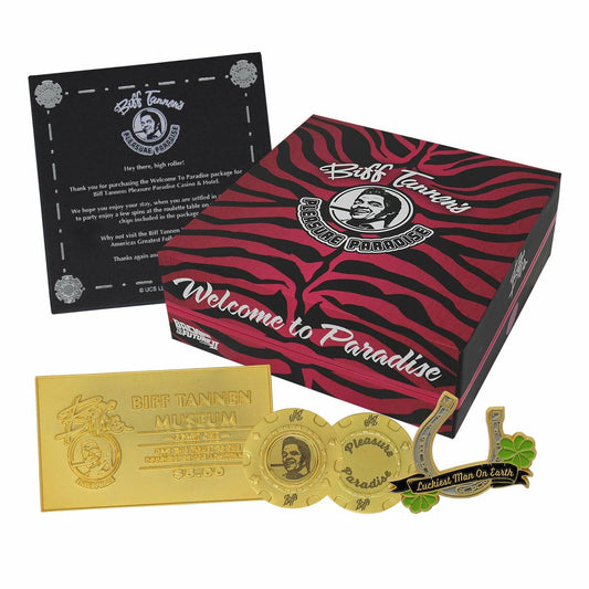 Back to the Future Part II Limited Edition Biff Tannen's Pleasure Paradise "Welcome to Paradise" Gift Box - MEGA POP COMICS