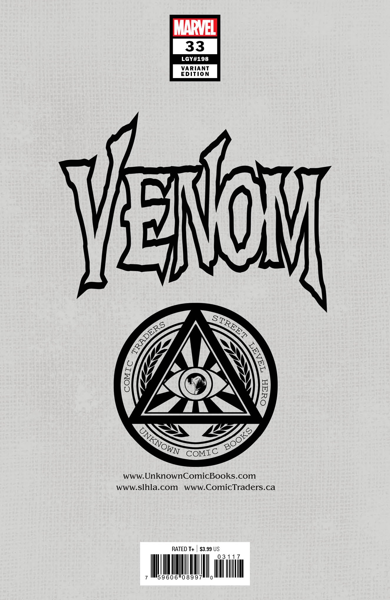 Venom #33 Unknown Comics Will Sliney Exclusive Var Kib (02/03/2021) - MEGA POP COMICS