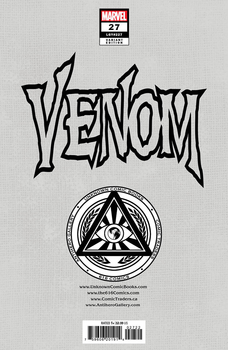 Venom #27 Unknown Comics Miguel Mercado Exclusive Virgin Var (11/01/2023) - MEGA POP COMICS