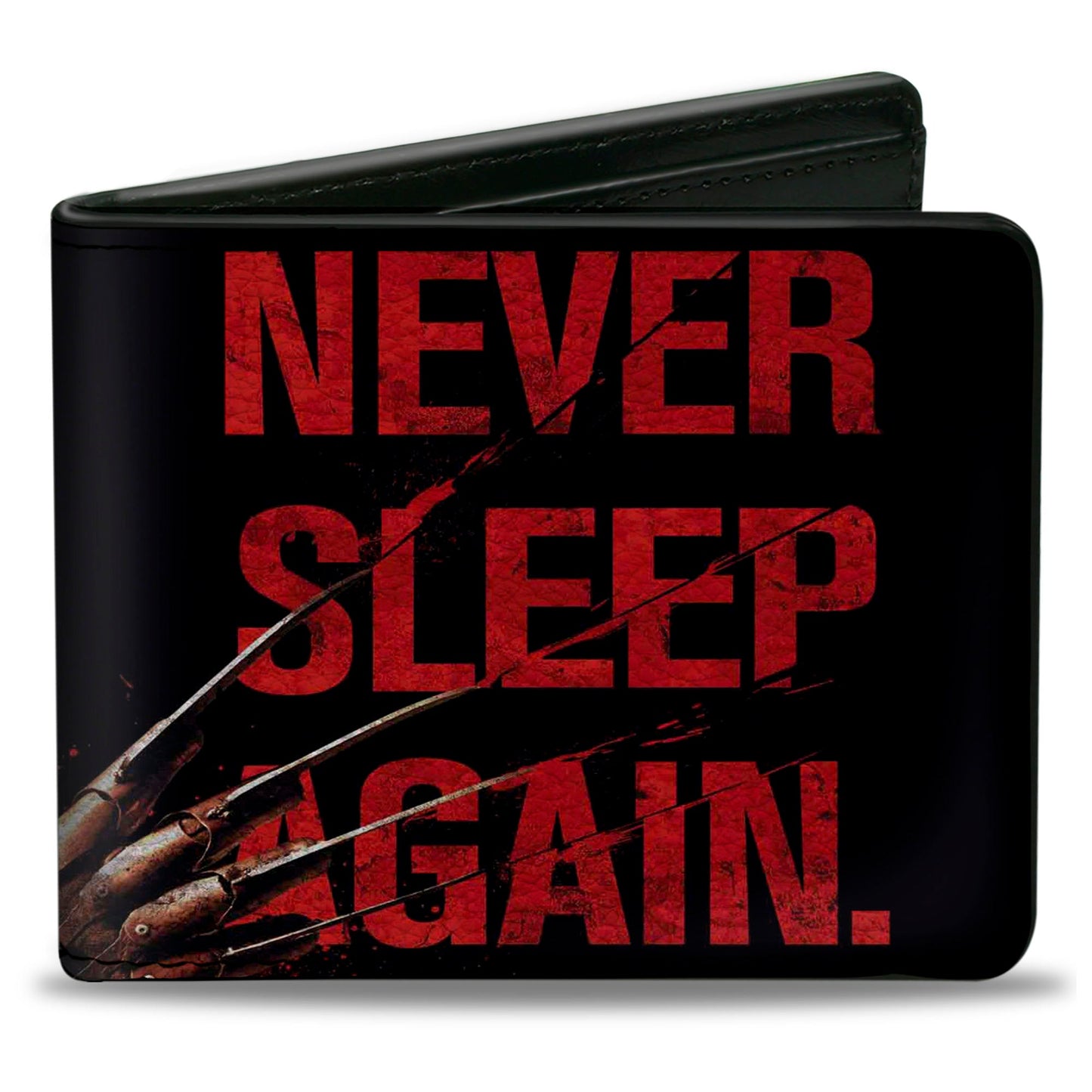 Bi-Fold Wallet - Freddy's Hand NEVER SLEEP AGAIN + A NIGHTMARE ON ELM STREET Black Red - MEGA POP COMICS