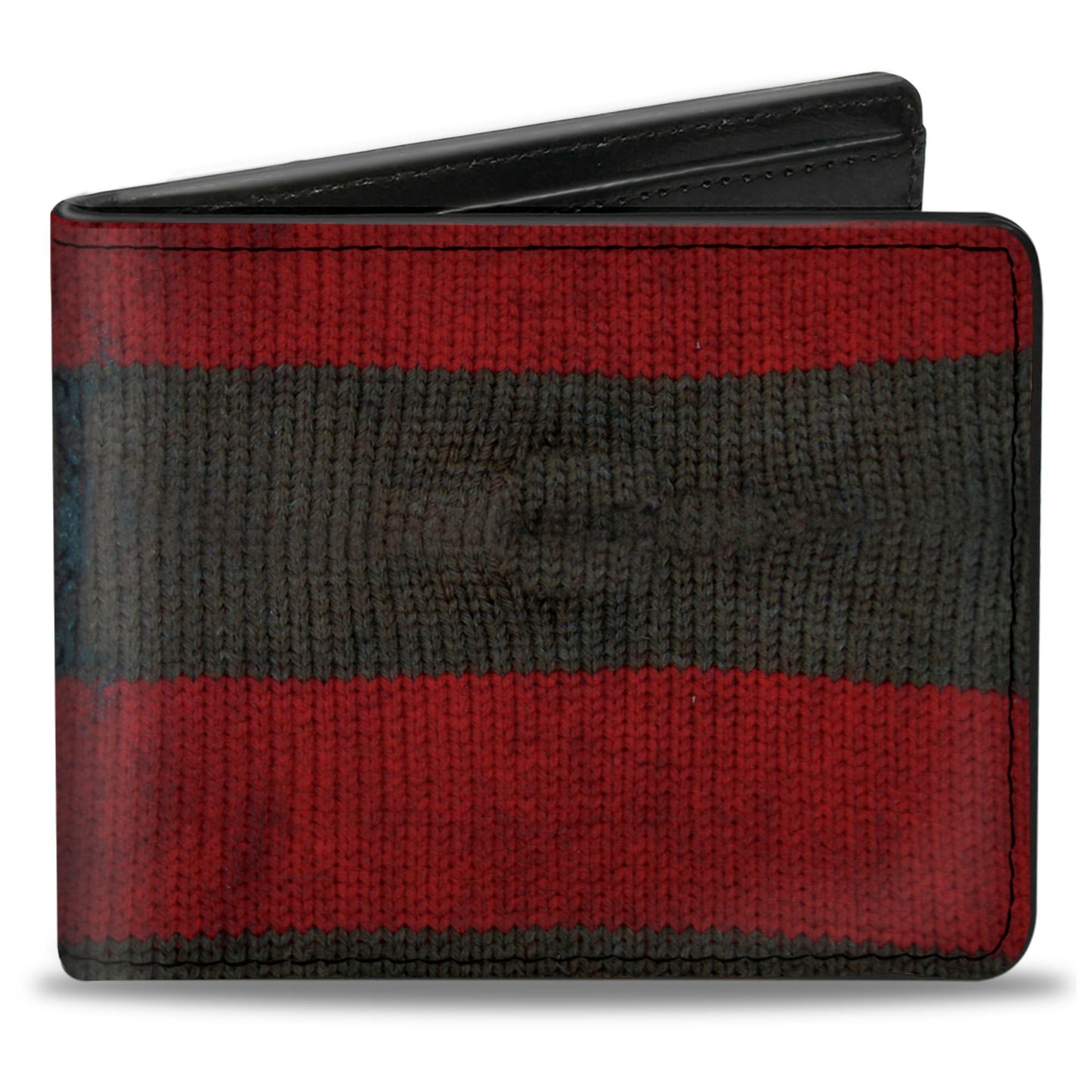 Bi-Fold Wallet - A NIGHTMARE ON ELM STREET Freddy's Sweater Stripes Red Black White - MEGA POP COMICS