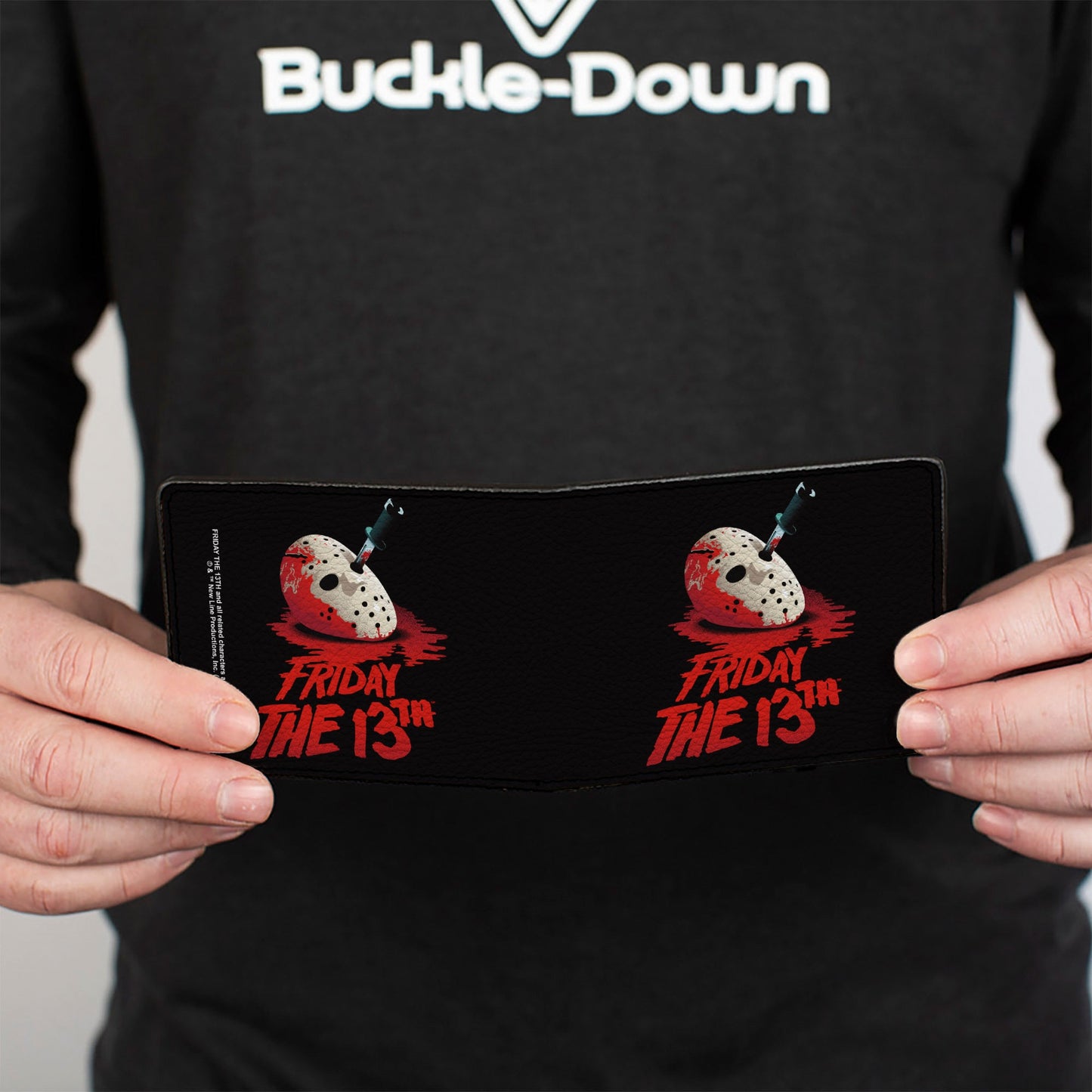 Bi-Fold Wallet - FRIDAY THE 13TH Vintage Jason Mask Poster Black Red - MEGA POP COMICS