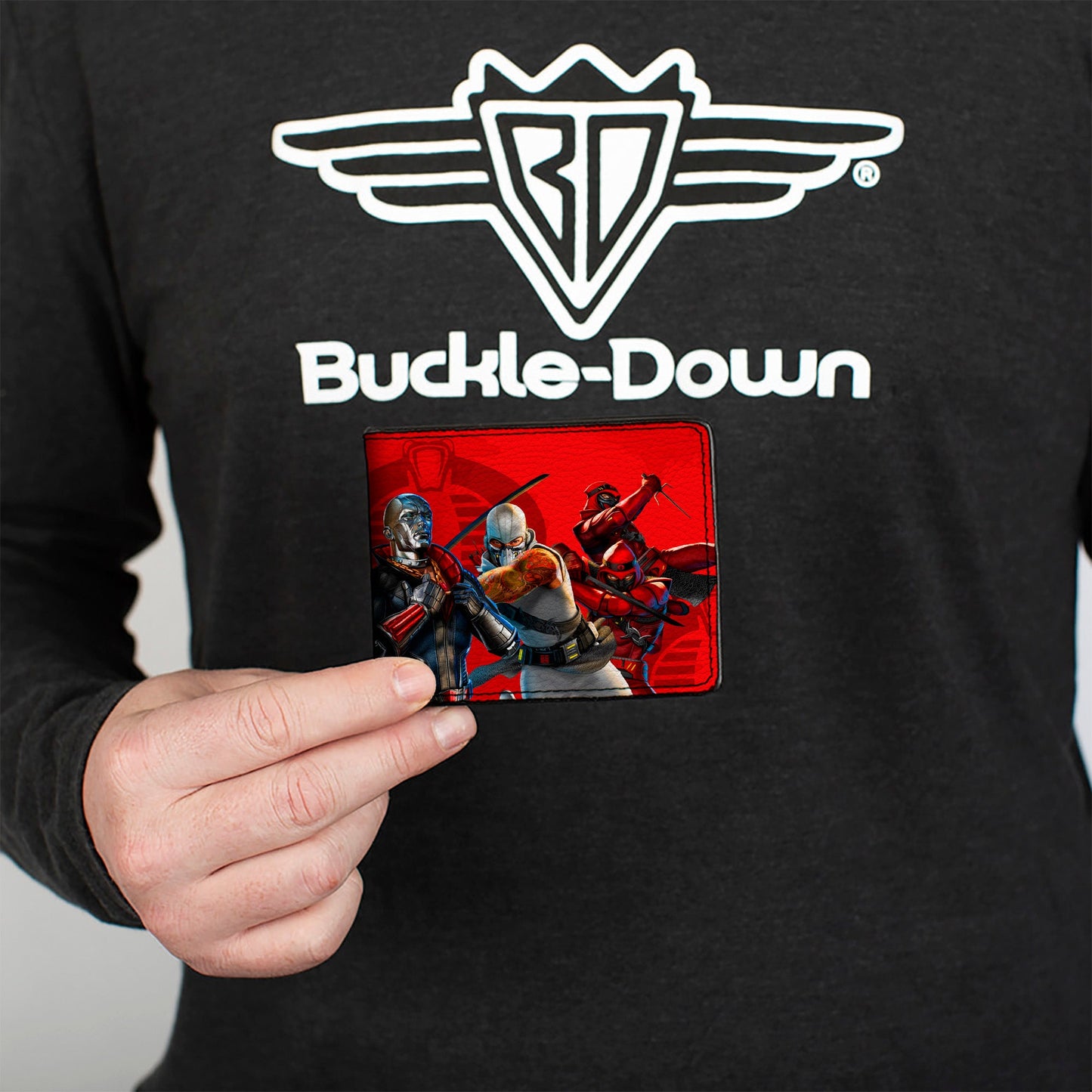 Bi-Fold Wallet - GI Joe COBRA Agents Group Pose and Logo Reds - MEGA POP COMICS