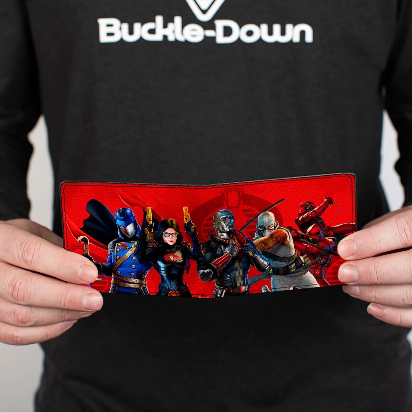 Bi-Fold Wallet - GI Joe COBRA Agents Group Pose and Logo Reds - MEGA POP COMICS