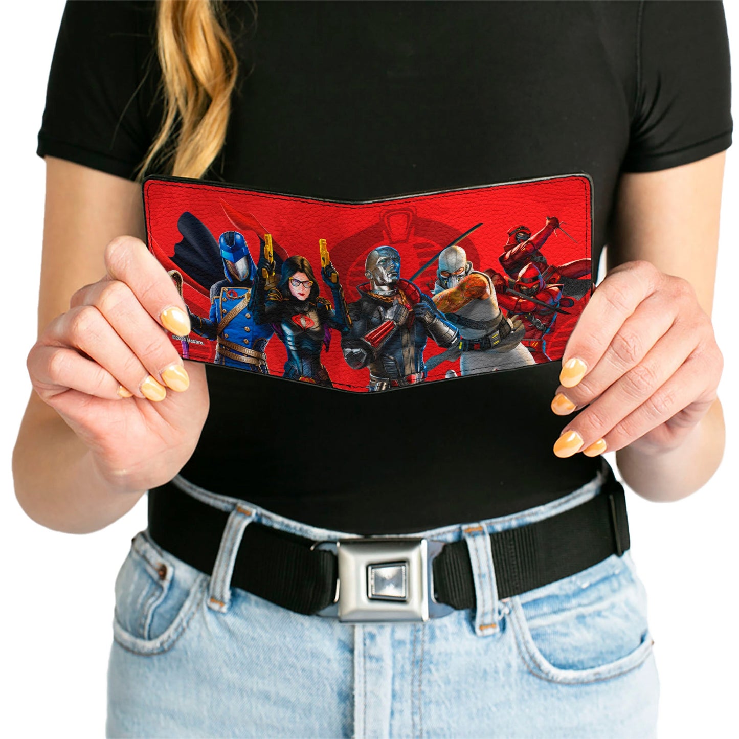 Bi-Fold Wallet - GI Joe COBRA Agents Group Pose and Logo Reds - MEGA POP COMICS