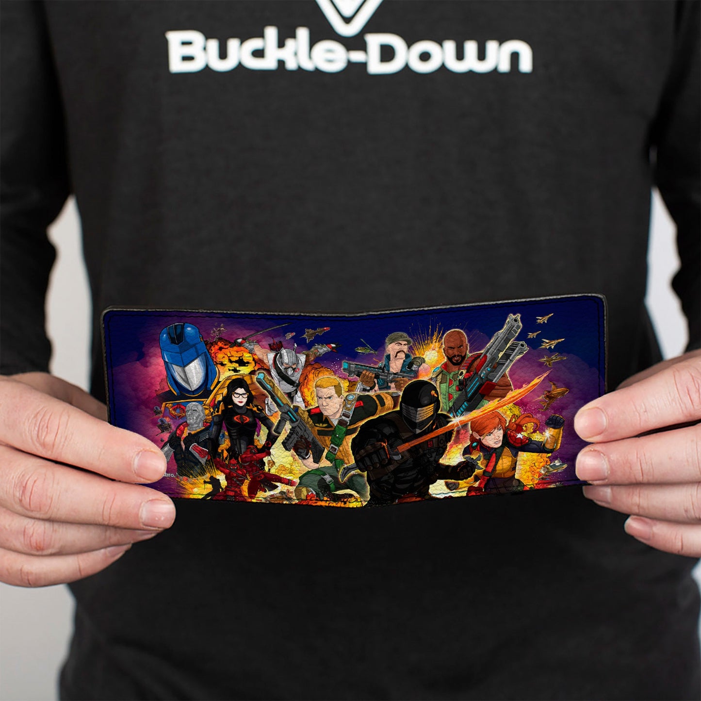 Bi-Fold Wallet - GI Joe Universe Agents Explosion Group Pose Blue - MEGA POP COMICS