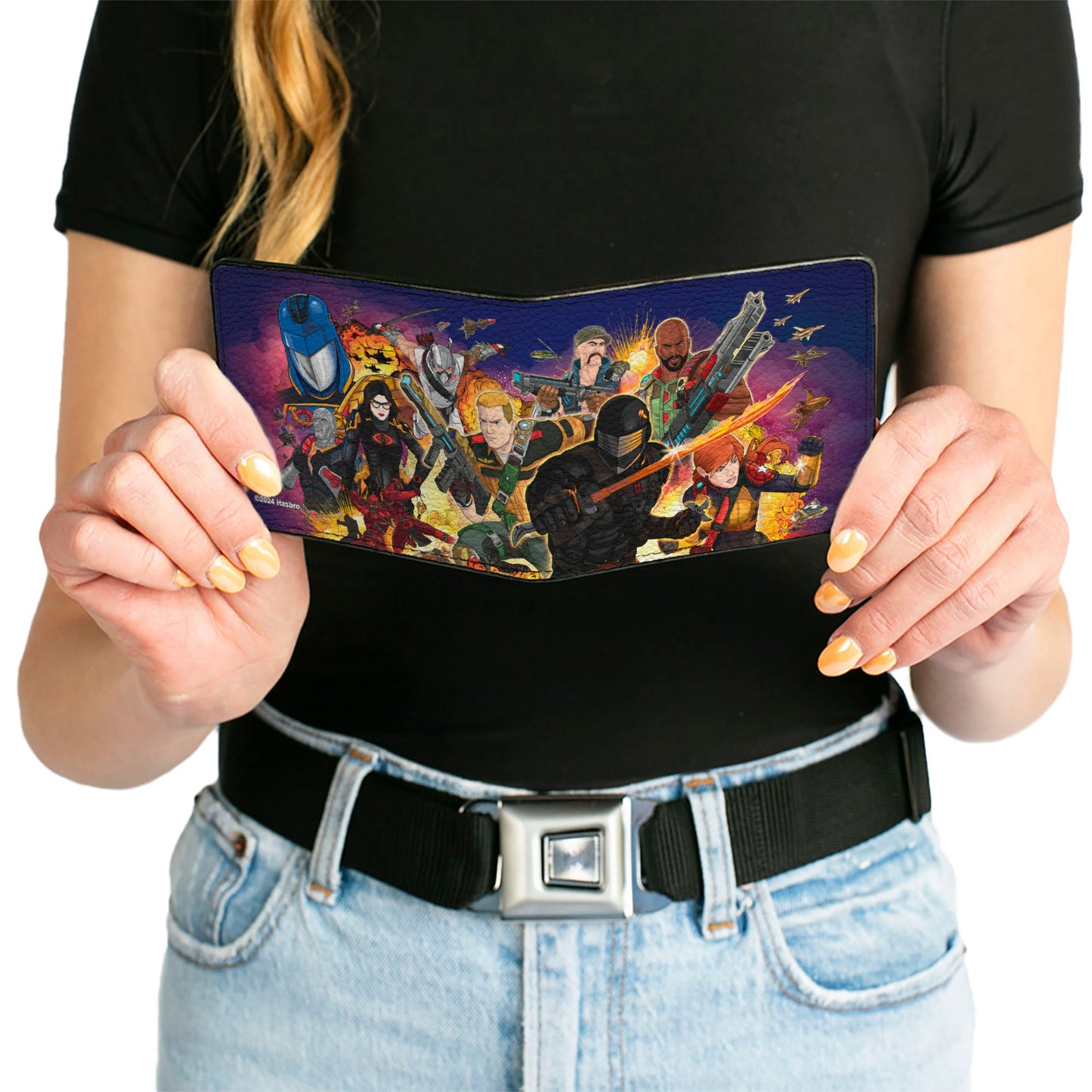 Bi-Fold Wallet - GI Joe Universe Agents Explosion Group Pose Blue - MEGA POP COMICS