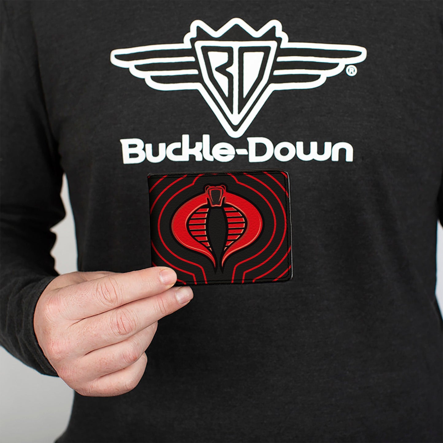 Bi-Fold Wallet - GI Joe COBRA Ripple Logo Black/Red - MEGA POP COMICS