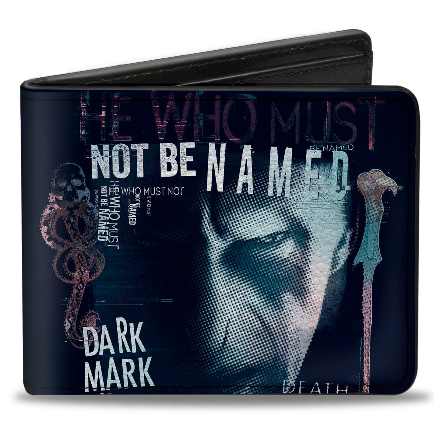 Bi-Fold Wallet - Harry Potter Lord Voldemort Face HE WHO MUST NOT BE NAMED Collage - MEGA POP COMICS